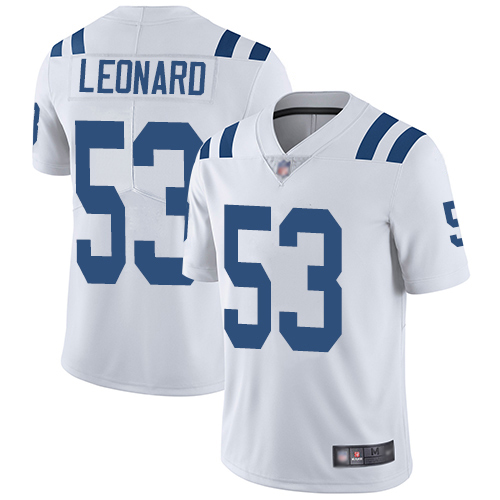 Men's Indianapolis Colts #53 Darius Leonard White Vapor Untouchable Limited Stitched NFL Jersey